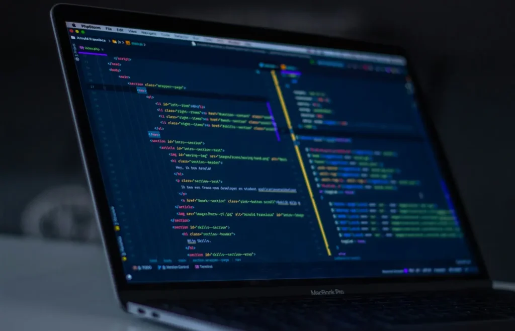 Custom software code open in an editor
