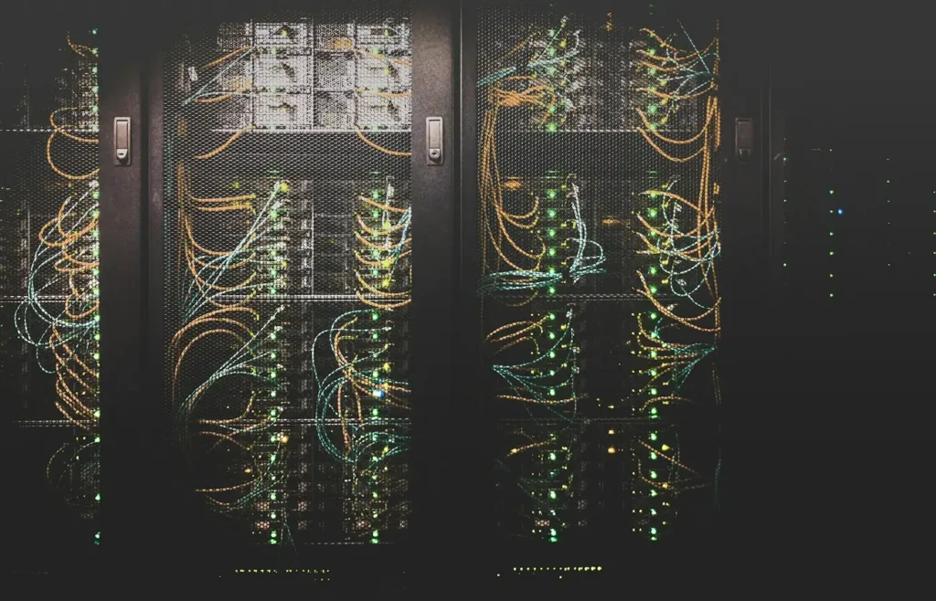 Server racks in a data centre